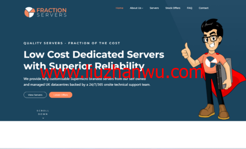Fraction Servers：英国独立服务器，E3-1230/32GB内存/1TB SSD硬盘/20TB流量/1Gbps带宽，£29/月起插图