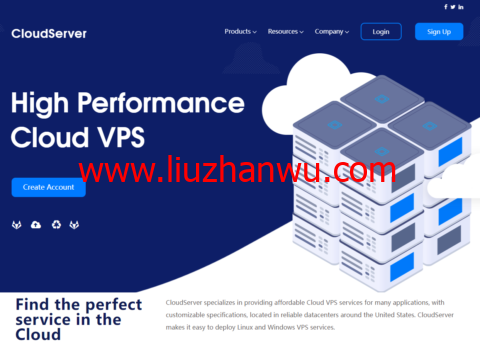 CloudServer：美国洛杉矶和纽约机房特价vps，1核/4GB内存/30GB NVMe/5TB流量/10Gbps带宽，$12/季起插图