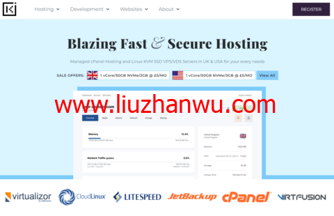 Kuroit：高性能NVMe VPS服务器，1核/2G内存/15GB NVMe/1TB流量/1Gbps带宽，£5.00/月起，可选英国/美国/新加坡机房插图